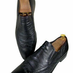 Hugo Boss Mens Size 10 M Black Leather Dress Shoes